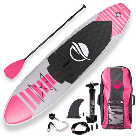Serenelife Free-Flow Inflatable Sup - Stand Up Water Paddle-Board, SLSUPB145 SLSUPB145